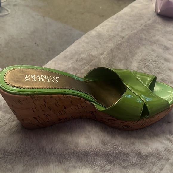 Franco Sarto Lime Green Wedges - Picture 2 of 3